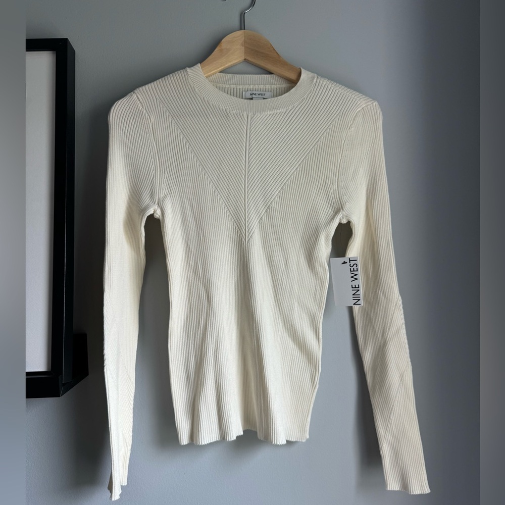 Nine West cream ivory sweater NWT